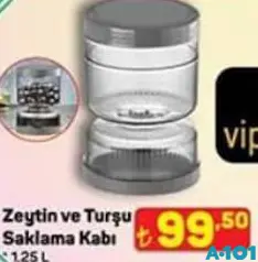 VİP AHMET ZEYTİN VE TURŞU SAKLAMA KABI 1,25 L